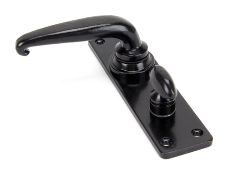 From The Anvil - Black Smooth Lever Bathroom Set | Sku. 33822 | Trade Door Handles.