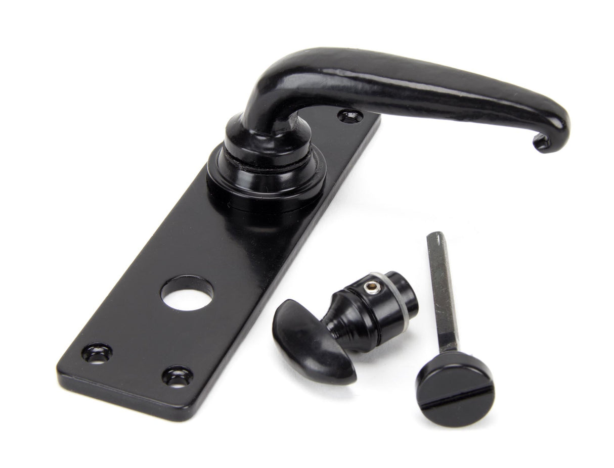 From The Anvil - Black Smooth Lever Bathroom Set | Sku. 33822 | Trade Door Handles.