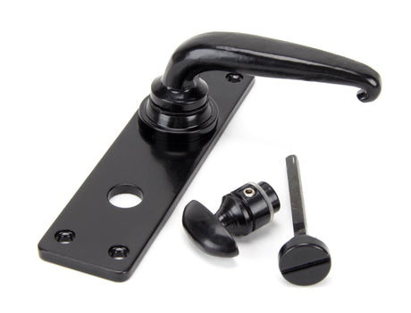 From The Anvil - Black Smooth Lever Bathroom Set | Sku. 33822 | Trade Door Handles.
