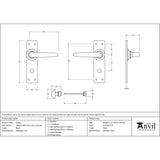 From The Anvil - Black Smooth Lever Bathroom Set | Sku. 33822 | Trade Door Handles.