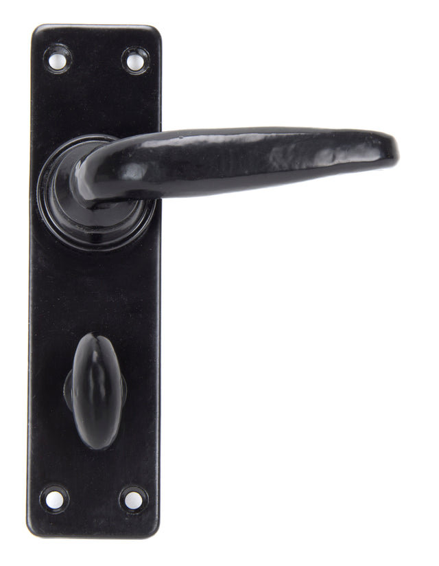 From The Anvil - Black Smooth Lever Bathroom Set | Sku. 33822 | Trade Door Handles.