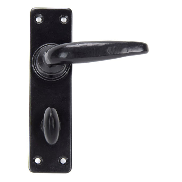 From The Anvil - Black Smooth Lever Bathroom Set | Sku. 33822 | Trade Door Handles.