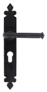 From The Anvil - Black Tudor Lever Euro Lock Set | Sku. 33827 | Trade Door Handles.