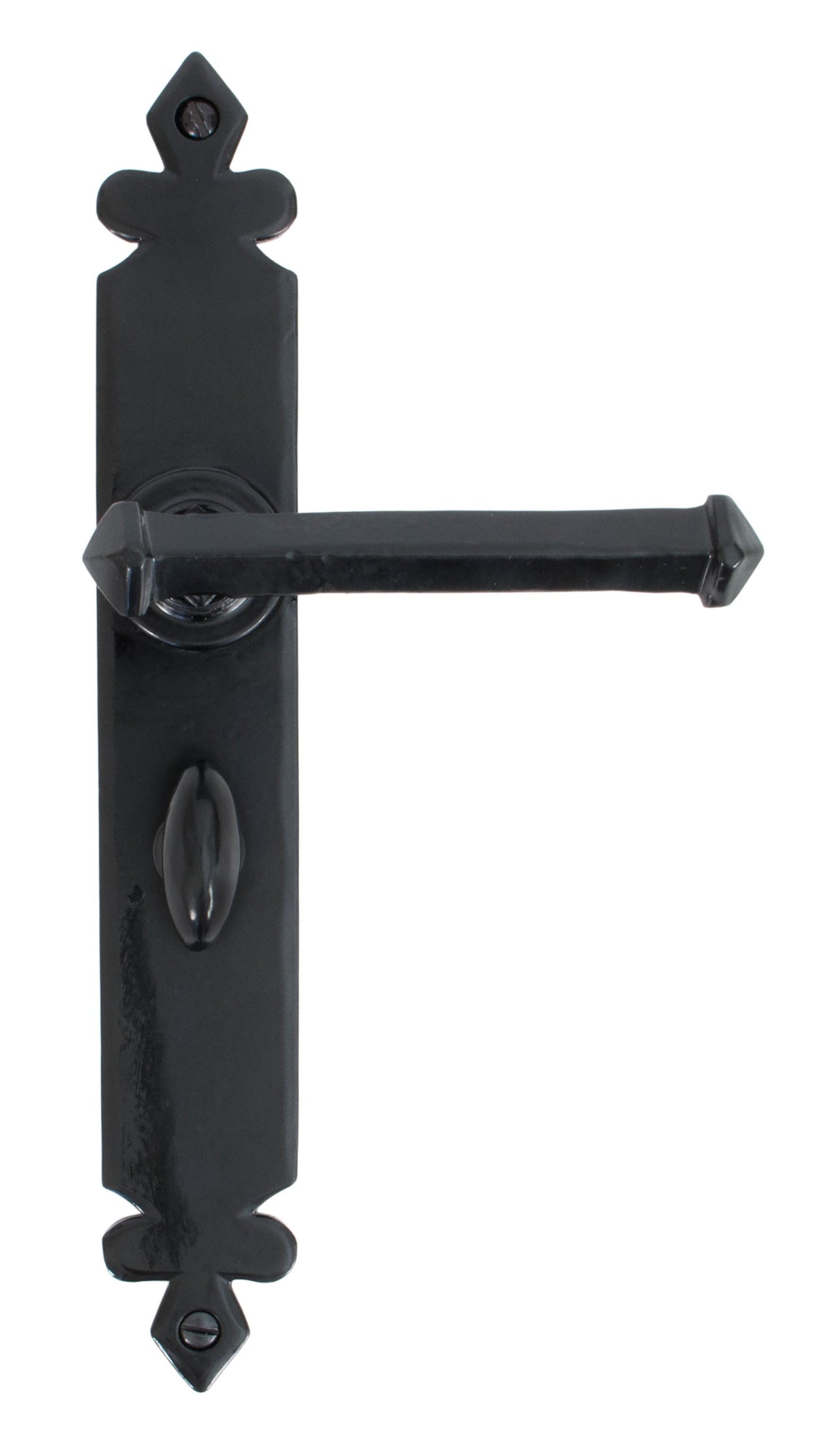 From The Anvil - Black Tudor Lever Bathroom Set | Sku. 33828 | Trade Door Handles.