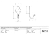 From The Anvil - Black Fleur-De-Lys Coat Hook | Sku. 33834 | Trade Door Handles.