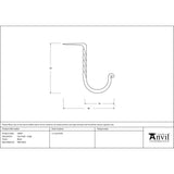 From The Anvil - Black Cup Hook - Large | Sku. 33835 | Trade Door Handles.