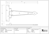 From The Anvil - Beeswax 9" Arrow Head T Hinge (pair) | Sku. 33842 | Trade Door Handles.