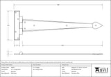 From The Anvil - Beeswax 15" Arrow Head T Hinge (pair) | Sku. 33843 | Trade Door Handles.