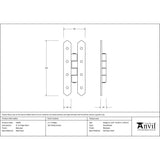 From The Anvil - Beeswax 4" H Hinge (pair) | Sku. 33845 | Trade Door Handles.