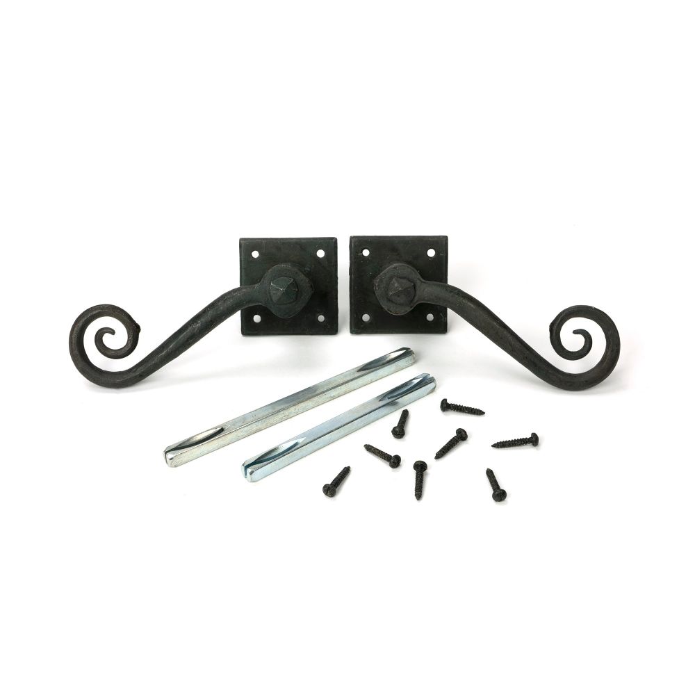 From The Anvil - Beeswax Monkeytail Lever on Rose Set (Diamond) | Sku. 33848 | Trade Door Handles.