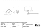 From The Anvil - Beeswax Monkeytail Lever on Rose Set (Diamond) | Sku. 33848 | Trade Door Handles.