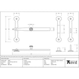 From The Anvil - Black Oxford Privacy Latch Set | Sku. 33863 | Trade Door Handles.