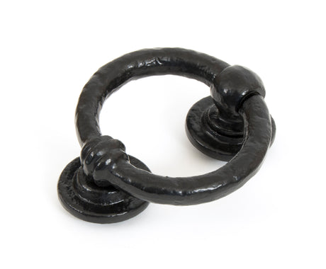 From The Anvil - Black 4" Ring Door Knocker | Sku. 33869 | Trade Door Handles.