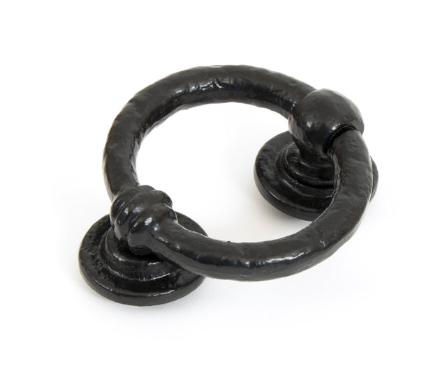 From The Anvil - Black 4" Ring Door Knocker | Sku. 33869 | Trade Door Handles.