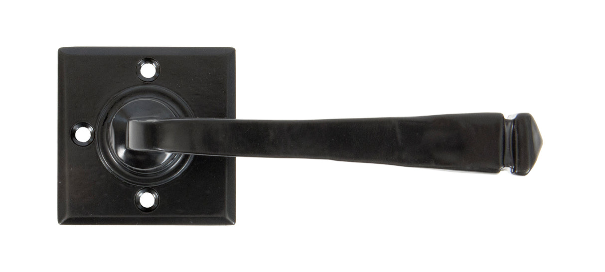 From The Anvil - Black Avon Lever on Rose Set Sprung | Sku. 33873/S | Trade Door Handles.