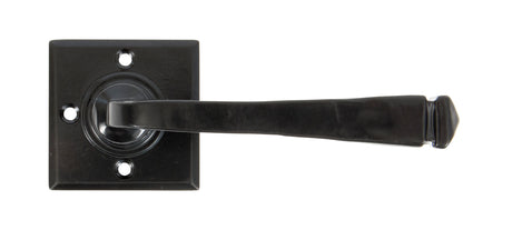 From The Anvil - Black Avon Lever on Rose Set Sprung | Sku. 33873/S | Trade Door Handles.