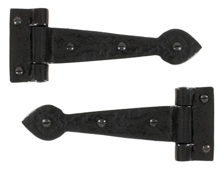From The Anvil - Black Textured 6" Cast T Hinge (pair) | Sku. 33884 | Trade Door Handles.