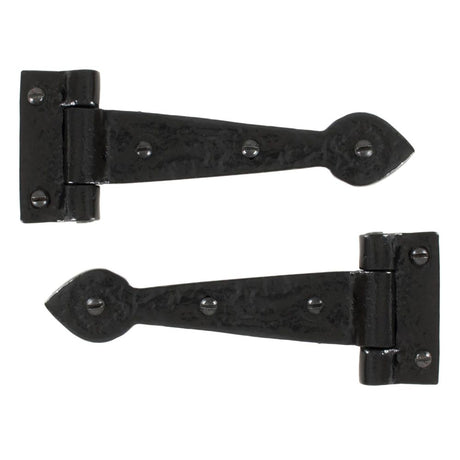 From The Anvil - Black Textured 6" Cast T Hinge (pair) | Sku. 33884 | Trade Door Handles.