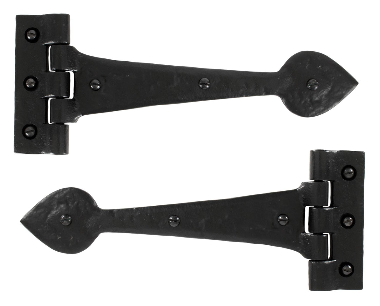 From The Anvil - Black Textured 10‚¬Å¡½" Cast T Hinge (pair) | Sku. 33885 | Trade Door Handles.