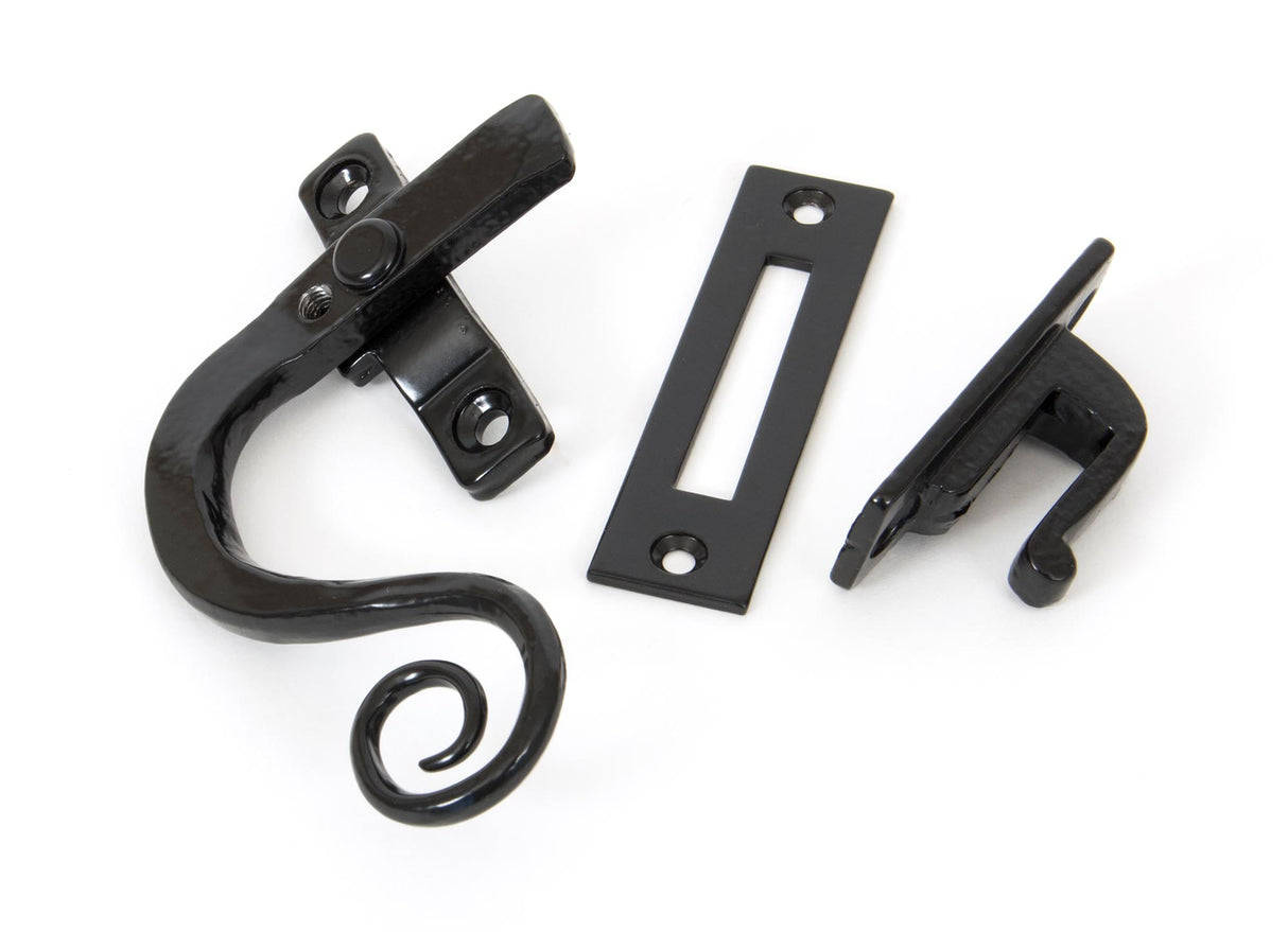 From The Anvil - Black Locking Monkeytail Fastener - LH | Sku. 33952 | Trade Door Handles.