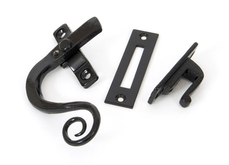From The Anvil - Black Locking Monkeytail Fastener - LH | Sku. 33952 | Trade Door Handles.