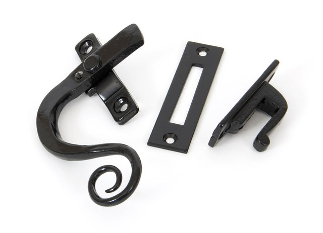 From The Anvil - Black Locking Monkeytail Fastener - LH | Sku. 33952 | Trade Door Handles.