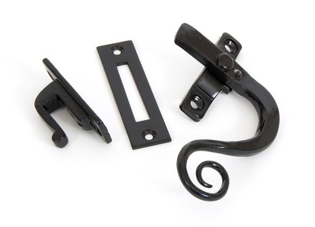 From The Anvil - Black Locking Monkeytail Fastener - RH | Sku. 33953 | Trade Door Handles.