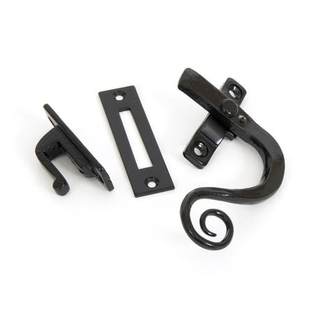 From The Anvil - Black Locking Monkeytail Fastener - RH | Sku. 33953 | Trade Door Handles.