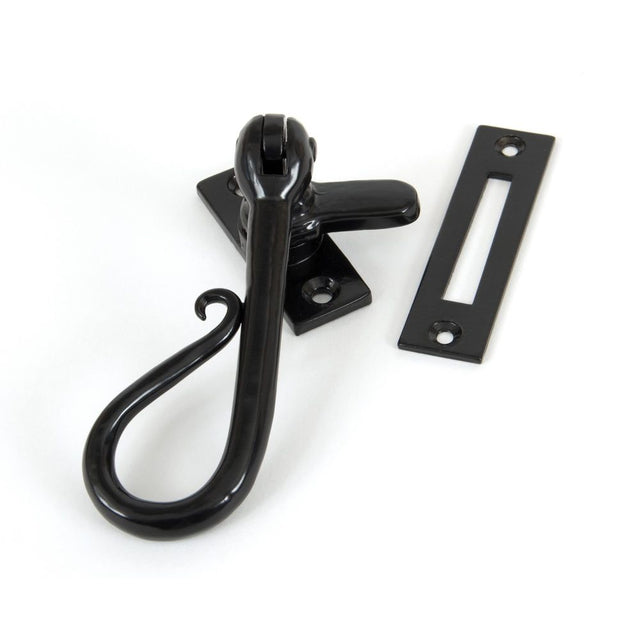 From The Anvil - Black Shepherd's Crook Fastener | Sku. 33956 | Trade Door Handles.
