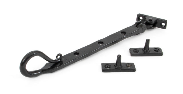 From The Anvil - Black 8" Shepherd's Crook Stay | Sku. 33960 | Trade Door Handles.