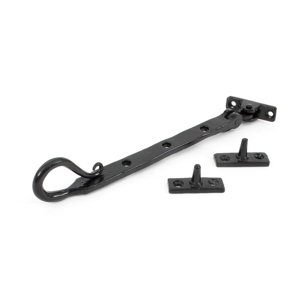 From The Anvil - Black 8" Shepherd's Crook Stay | Sku. 33960 | Trade Door Handles.
