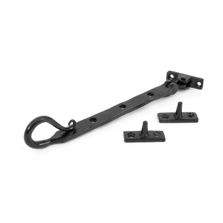 From The Anvil - Black 8" Shepherd's Crook Stay | Sku. 33960 | Trade Door Handles.