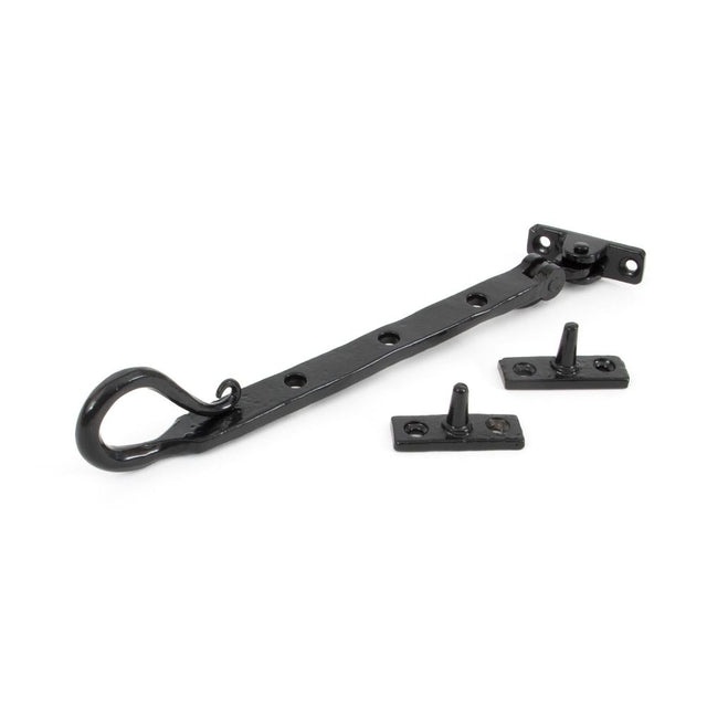 From The Anvil - Black 8" Shepherd's Crook Stay | Sku. 33960 | Trade Door Handles.