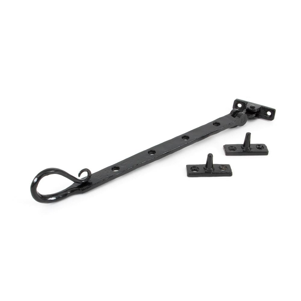From The Anvil - Black 10" Shepherd's Crook Stay | Sku. 33961 | Trade Door Handles.