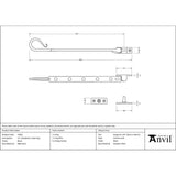 From The Anvil - Black 12" Shepherd's Crook Stay | Sku. 33962 | Trade Door Handles.