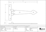 From The Anvil - Black 6" Arrow Head T Hinge (pair) | Sku. 33972 | Trade Door Handles.