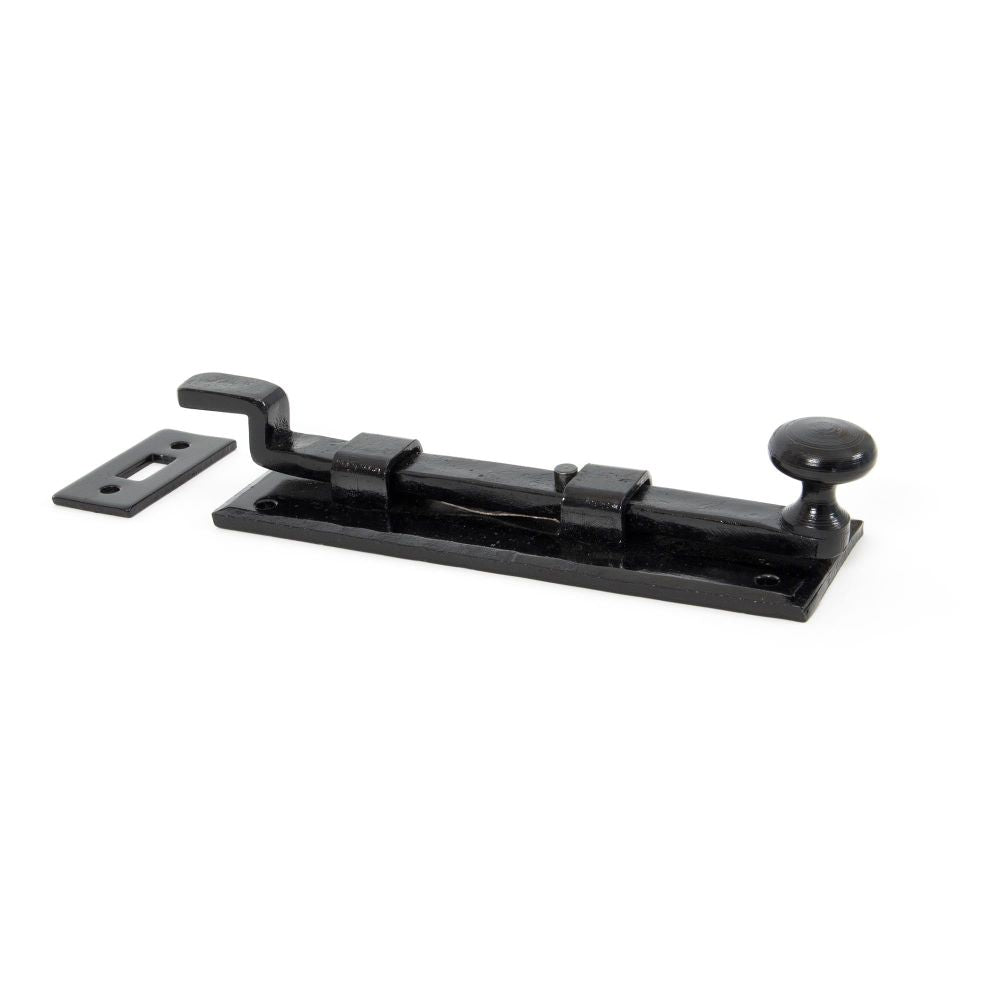 From The Anvil - Black 6" Cranked Knob Bolt | Sku. 33979 | Trade Door Handles.