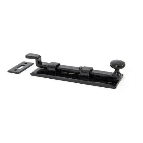 From The Anvil - Black 6" Cranked Knob Bolt | Sku. 33979 | Trade Door Handles.