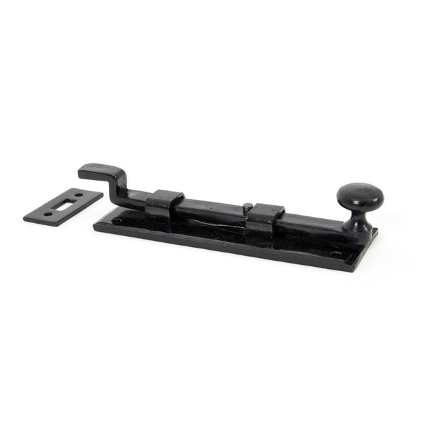 From The Anvil - Black 6" Cranked Knob Bolt | Sku. 33979 | Trade Door Handles.