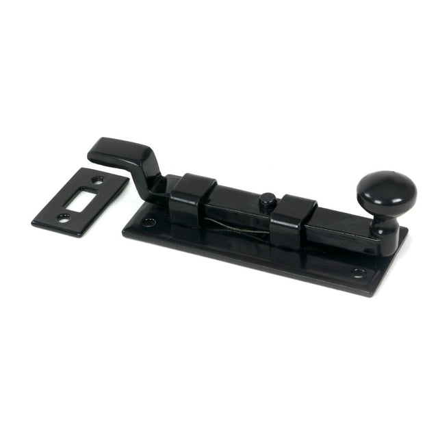 From The Anvil - Black 4" Cranked Knob Bolt | Sku. 33981 | Trade Door Handles.