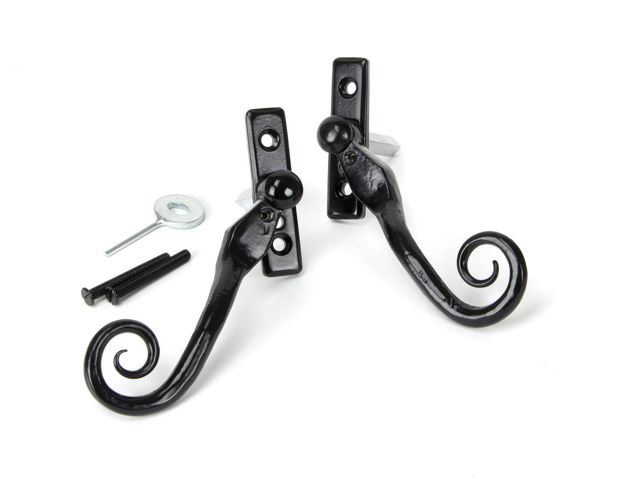 From The Anvil - Black 16mm Monkeytail Espag - RH | Sku. 33983 | Trade Door Handles.