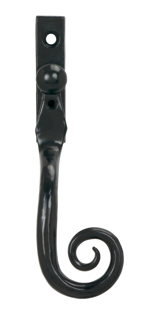 From The Anvil - Black 16mm Monkeytail Espag - RH | Sku. 33983 | Trade Door Handles.