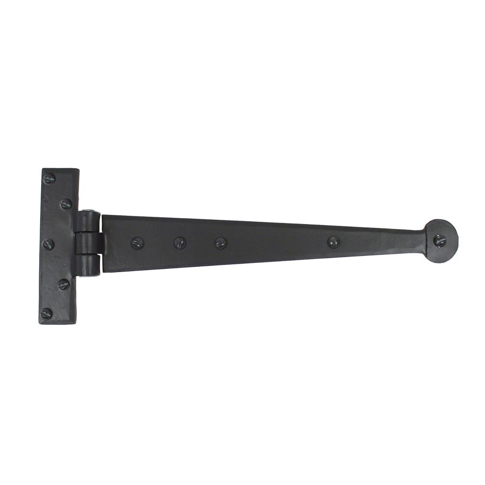 From The Anvil - Black 12" Penny End T Hinge (pair) | Sku. 33989 | Trade Door Handles.