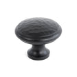 From The Anvil - Black Hammered Cabinet Knob - Large | Sku. 33993 | Trade Door Handles.