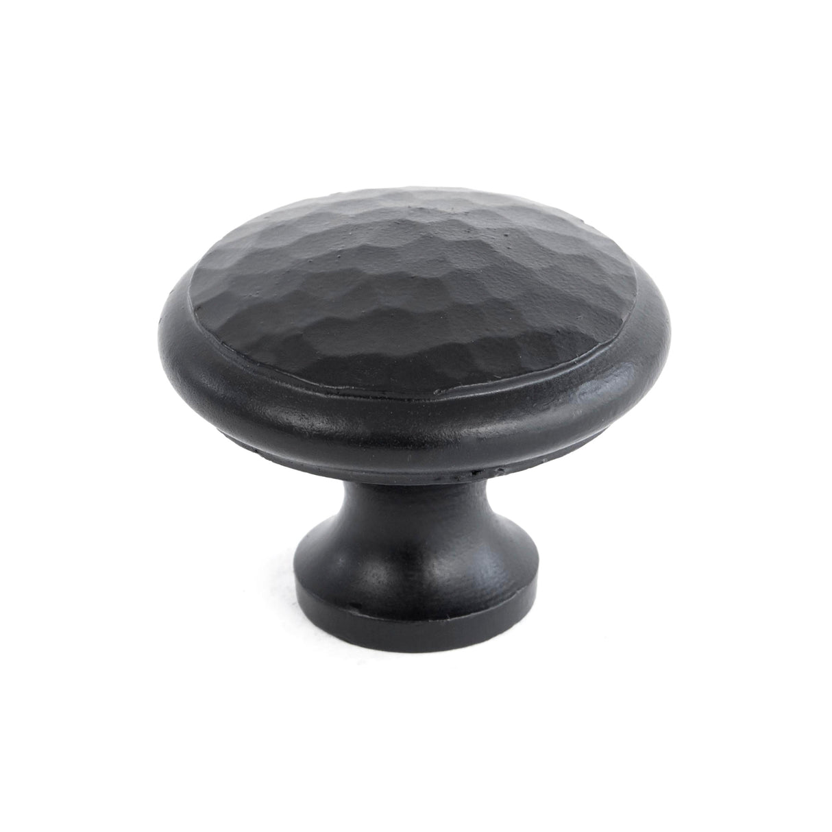 From The Anvil - Black Hammered Cabinet Knob - Large | Sku. 33993 | Trade Door Handles.