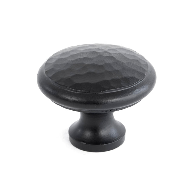 From The Anvil - Black Hammered Cabinet Knob - Large | Sku. 33993 | Trade Door Handles.
