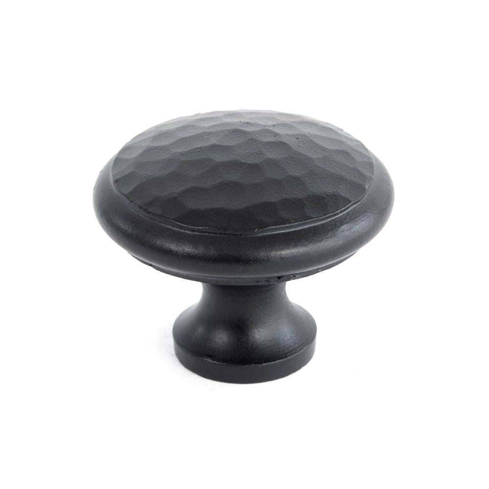 From The Anvil - Black Hammered Cabinet Knob - Large | Sku. 33993 | Trade Door Handles.