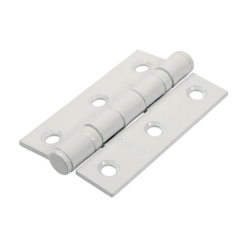 This is an image of Timco - Twin Ball Bearing Hinges - Steel - White 76 x 51 (1 Pairs Box) 340369