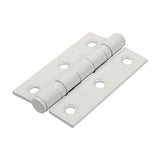 This is an image of Timco - Twin Ball Bearing Hinges - Steel - White 76 x 51 (1 Pairs Box) 340369