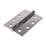 This is an image of Timco - Twin Ball Bearing Hinges - Steel - Polished Chrome 102 x 76 (1 Pairs Box) 340555